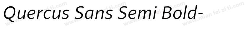 Quercus Sans Semi Bold字体转换